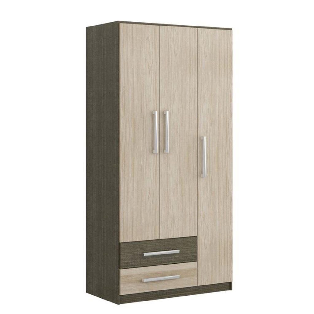 دولاب مغلق خشب 3 ضلفة ودرجين