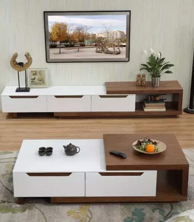 افضل سعر ترابيزة تلفزيون + ترابيزو انتريه من مصنع كونكريت للاثاث